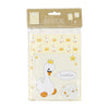 SET 8 INVITATIONS BABY SWAN