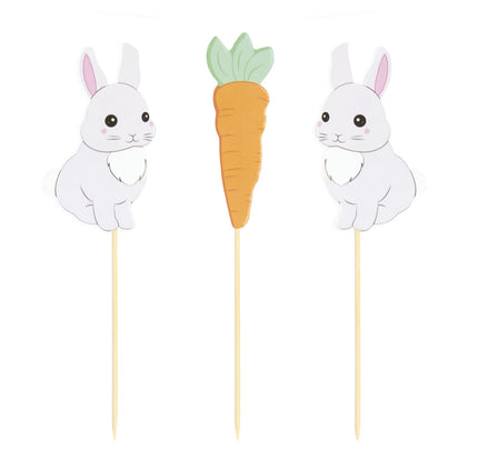 SET DE 3 CAKE TOPPERS LAPINOU