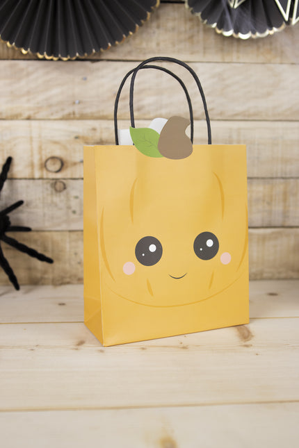 SACS PAPIER CHASSE AUX BONBONS SWEETY PUMPKIN X 4
