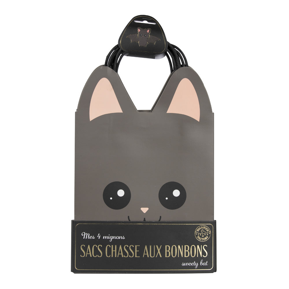 SACS CHASSE AUX BONBONS SWEETY BAT X 4