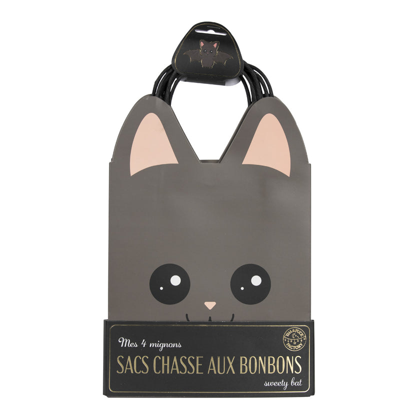 SACS CHASSE AUX BONBONS SWEETY BAT X 4