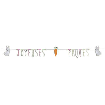GUIRLANDE LETTRES JOYEUSES PAQUES LAPINOU 1.80M
