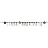 GUIRLANDE LETTRES NOIRES ET OR JOYEUX ANNIVERSAIRE 1.60M