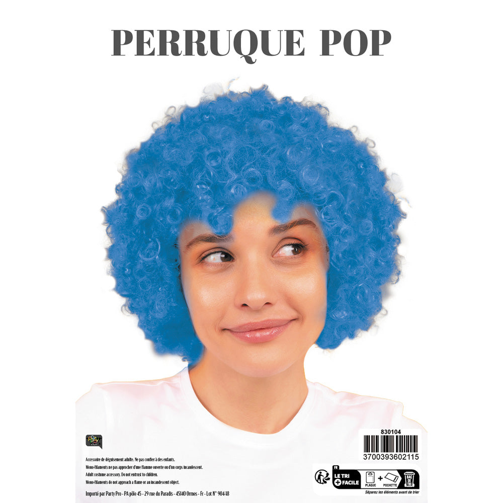 PERRUQUE POP BLEUE