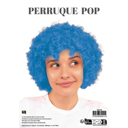 PERRUQUE POP BLEUE