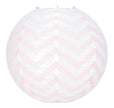 LANTERNE CHEVRONS ROSES 35CM