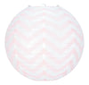 LANTERNE CHEVRONS ROSES 35CM