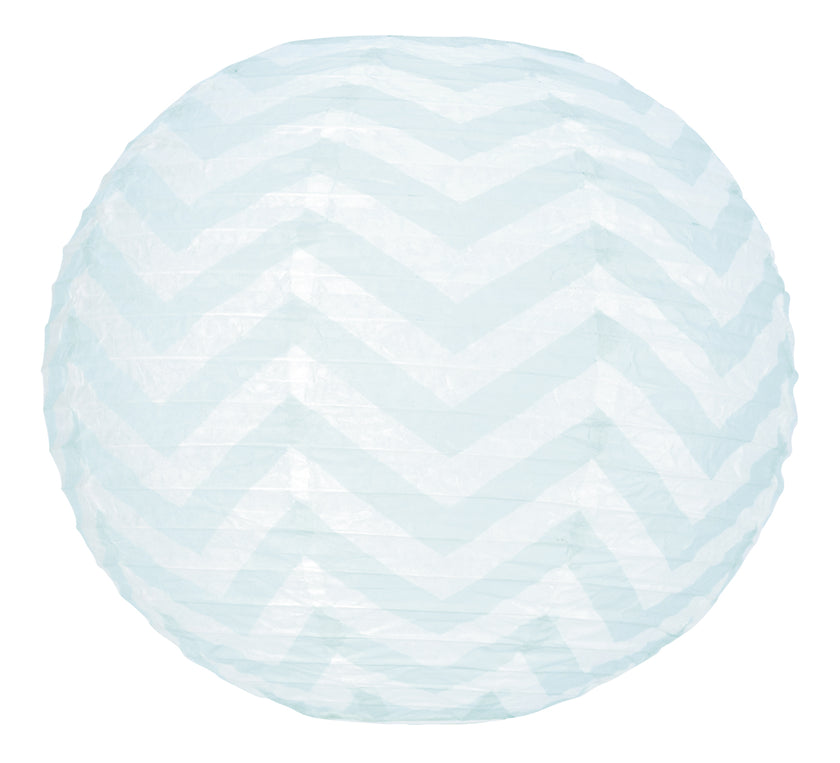LANTERNE CHEVRONS BLEUS 35CM