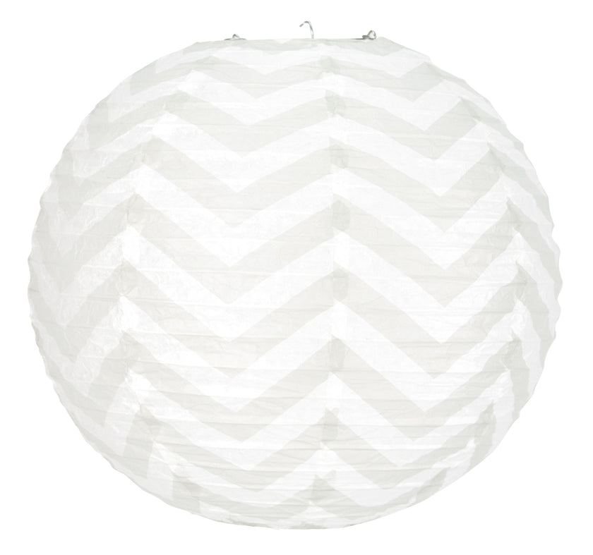 LANTERNE CHEVRONS GRIS 35CM