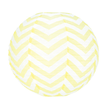 LANTERNE CHEVRONS JAUNE 35CM
