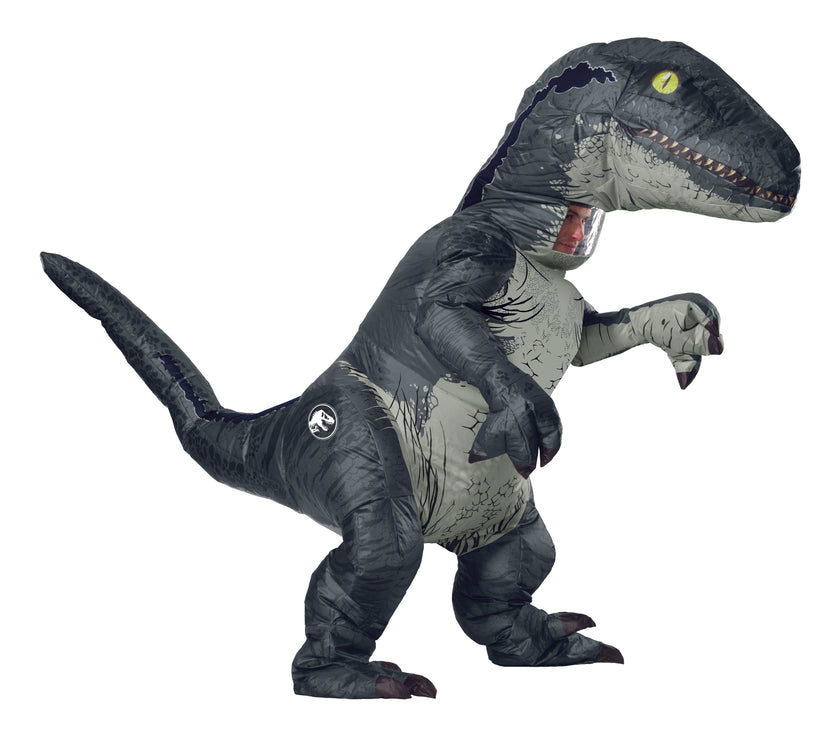 Déguisement dinosaure Vélociraptor Blue gonflable prestige adulte - Jurassic World