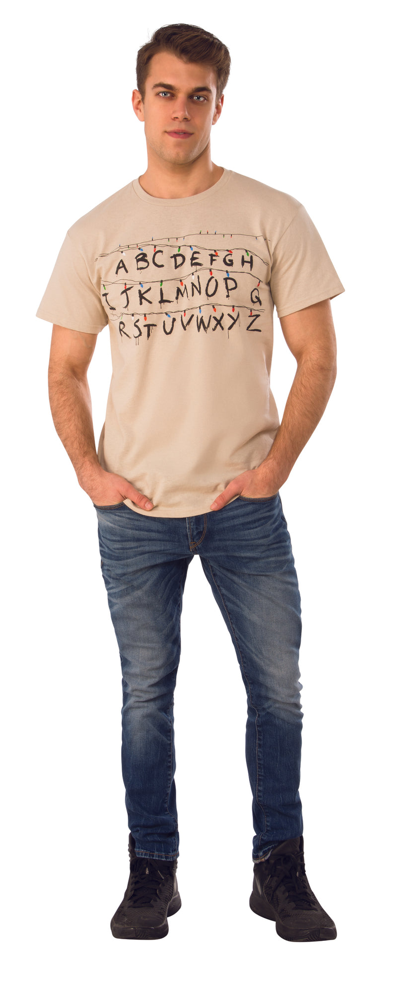 T-shirt abécédaire sur le mur - Stranger Things