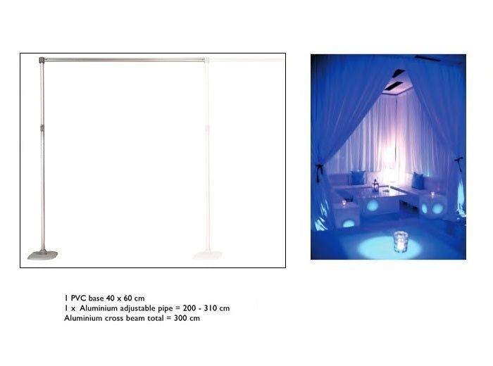 extension support structure aluminium pour toile lounge 2/4mx3m