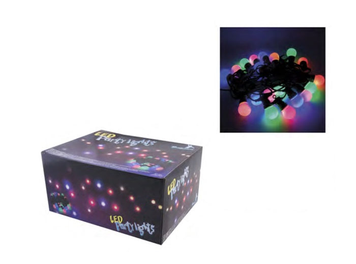 guirlande lumineuse 20 lampes leds multicolore 220v 12.5m