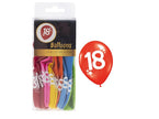 lot de 12 ballons 18 ans mix 30cm