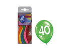 lot de 12 ballons motif 40ans mix 30cm