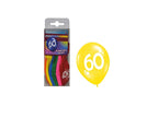 lot de 12 ballons motif 60ans mix 30cm