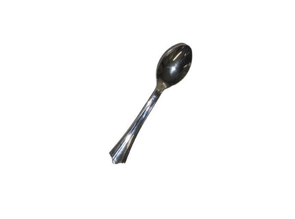 lot de 12 petites cuillères en plastique 14cm argent