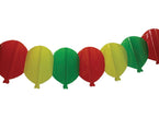 guirlande ballons rouge jaune vert 4m