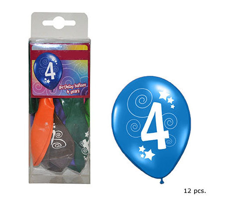 lot de 12 ballons 4 30cm