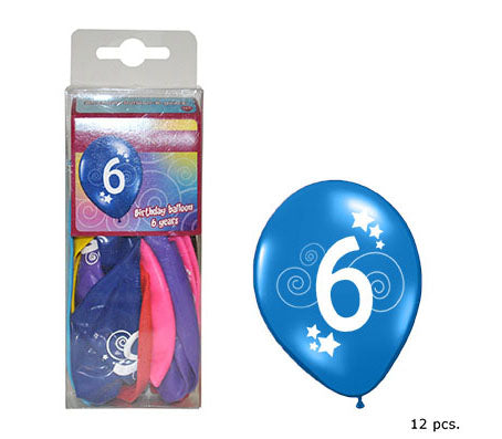 lot de 12 ballons 6 30cm