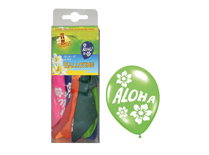 lot de 12 ballons aloha 30cm