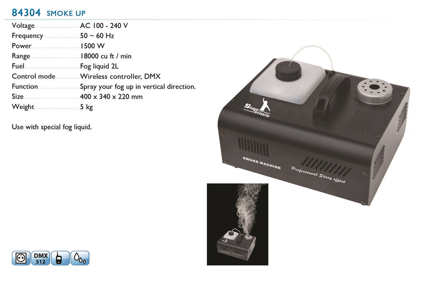 machine à fumée smoke up 1500