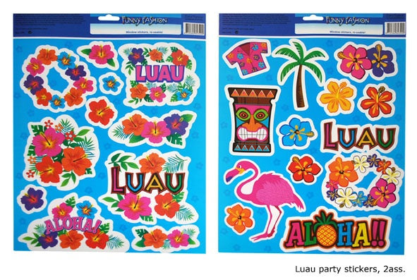 carte avec 11 stickers électrostatiques tahiti hawai