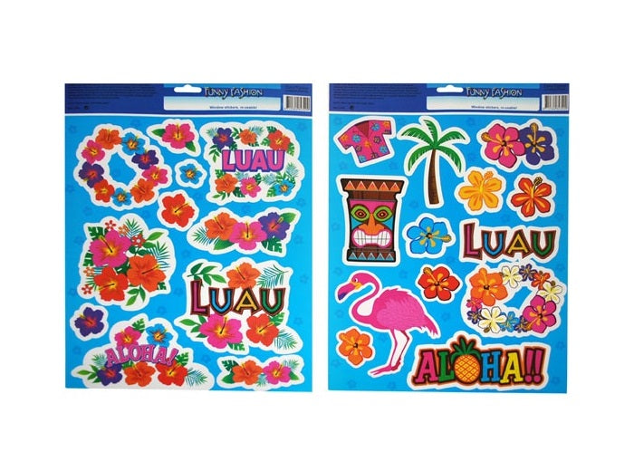 carte avec 11 stickers électrostatiques tahiti hawai