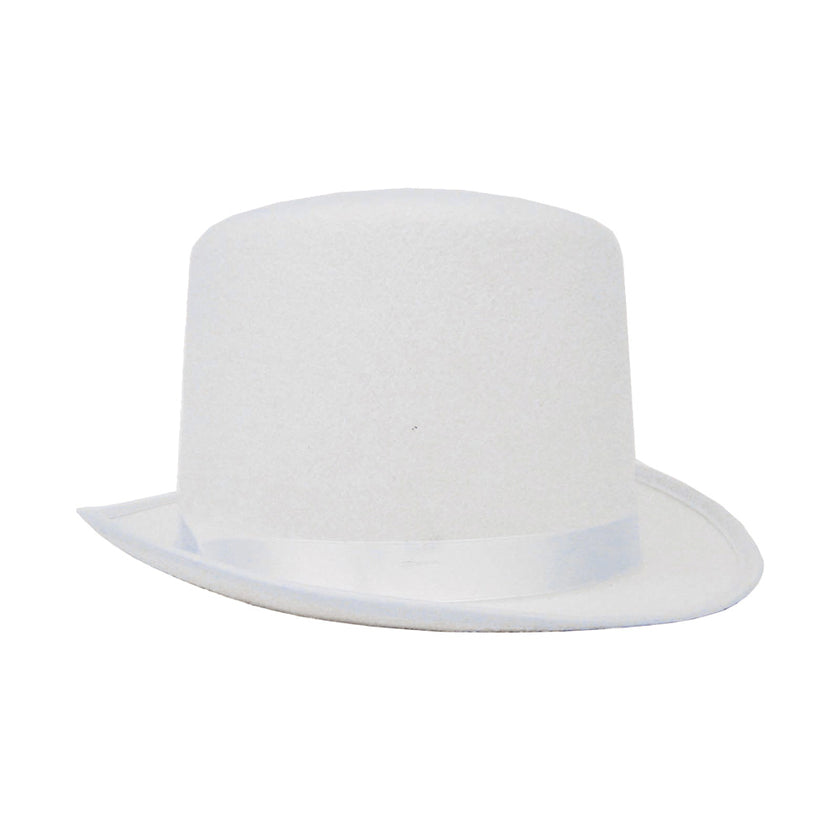 CHAPEAU GIBUS FEUTRE BLANC