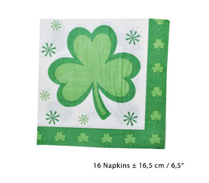 lot de 16 serviettes en papier saint patrick