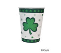 lot de 8 gobelets en carton saint patrick