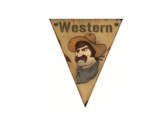 guirlande 10 fanions western 5m