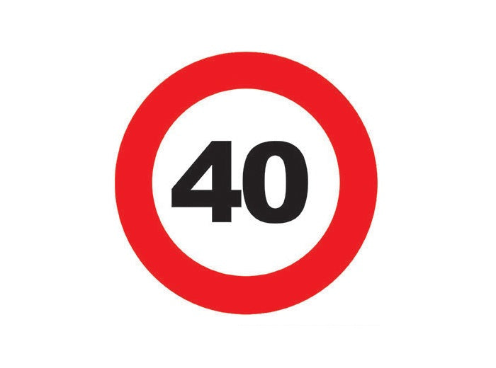 lot de 6 sous-verre magnétique limitation 40 ans 12cm