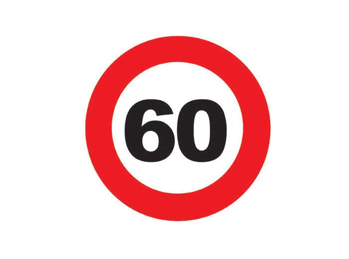 lot de 6 sous-verre magnétique limitation 60 ans 12cm