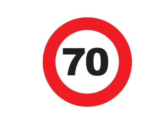 lot de 6 sous-verre magnétique limitation 70 ans 12cm