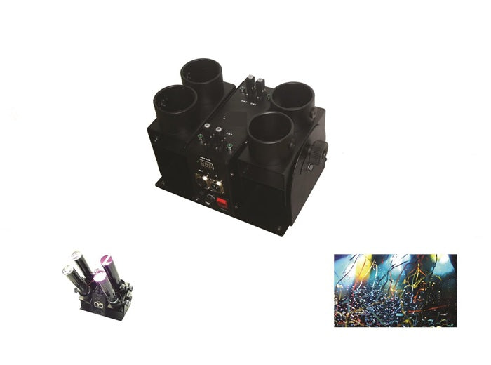 lanceur compatible dmx 4 canons à confettis électriques 100w 220