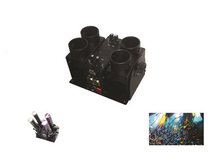 lanceur compatible dmx 4 canons à confettis électriques 100w 220