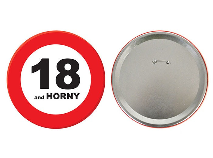 badge métallique géant 18 ans 15cm