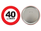 badge métallique géant 40 ans 15cm