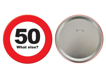 badge métallique géant 50 ans 15cm
