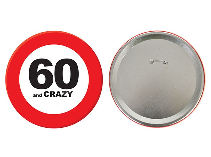 badge métallique géant 60 ans 15cm