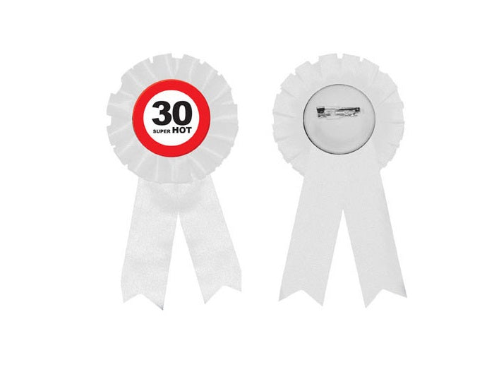 badge rosette 30 ans 15cm