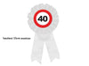 badge rosette motif 40ans 15cm