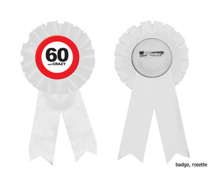 badge rosette 60 ans 15cm