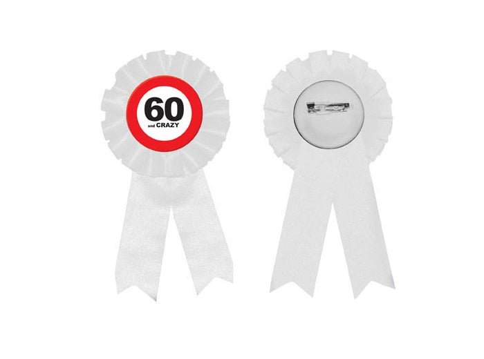 badge rosette 60 ans 15cm
