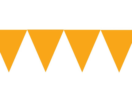 guirlande 10 fanions uni orange 5m