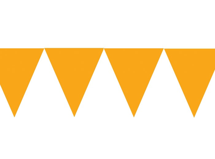 guirlande 10 fanions uni orange 5m