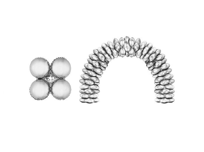 lot de 10 ballons argent 43cm pour arche