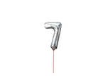 ballon chiffre 7 en aluminium avec bâton 30cm